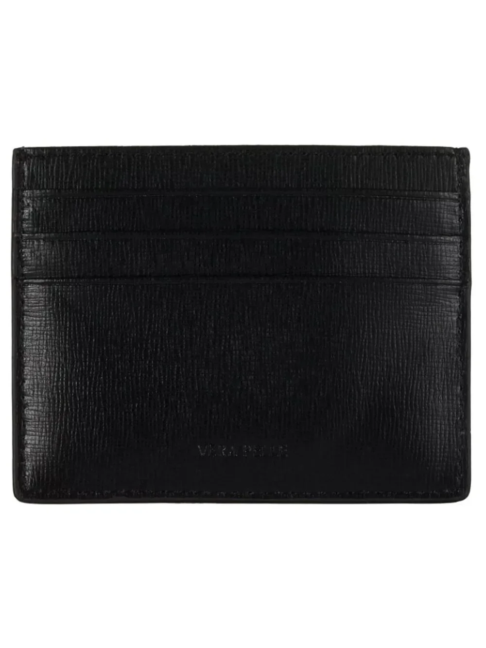Valentino Men's Black Marnier Leather Card Holder - NIB